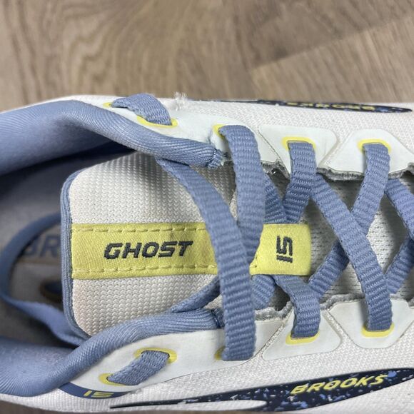 Brooks Ghost 15 Shoes Womens Size 10 White Blue Floral Running Sneakers - Picture 16 of 16